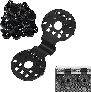 50 pcs Shade Cloth Plastic Clips, Garden Round Shade Cloth Heavy Duty Lock Grip, Windproof Shade Cloth Clips for Sunshade Net Anti Bird Netting (50 pcs, Black)