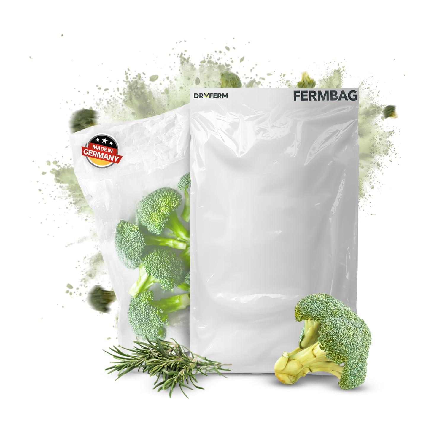 Dschinni DryFerm - revolutionärer Dry Bag Reife- & Trocknungsbeutel I Kräuter trocknen Fermbag Wirkstoff Booster, minimaler Geruch, schimmelsicher & energiesparend I 3er Set (30cm x 50cm)
