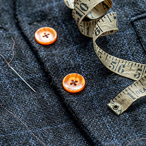 Kitten Kraft 4/5 Inch (20Mm, 32L) Round Large 4-Hole Resin Buttons In 27 Colors, Notions For Crafting, Sewing, Replacement, Knitting Handmade Baby And Kids Sweaters (Salamander Orange, 10 Buttons) #TOP3