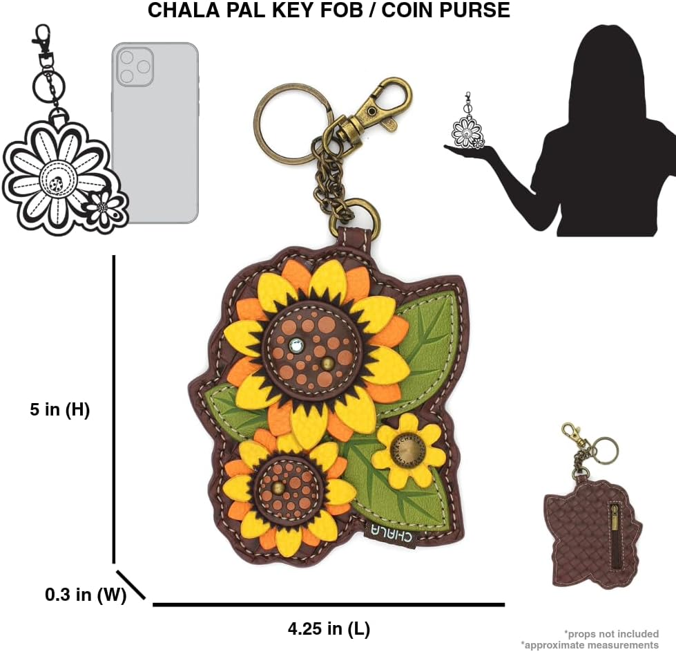 CHALA Plant Life Collection Women's Decorative Key Fob/Coin Purse Accessory - Image 3