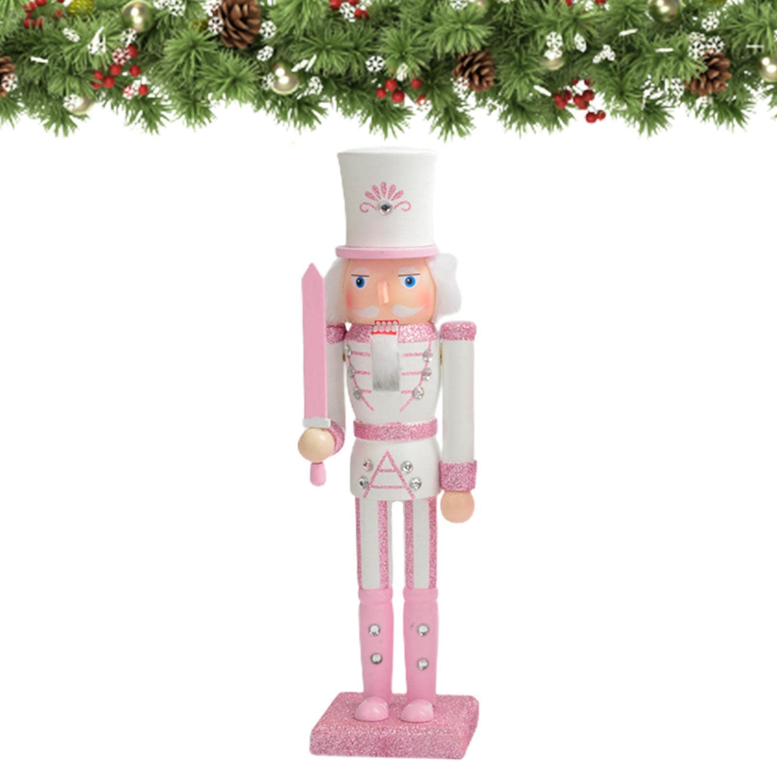 Veemoon 5 Stück Rosa Weihnachtsnussknacker, 13cm N Produktbild-Vorschau 2