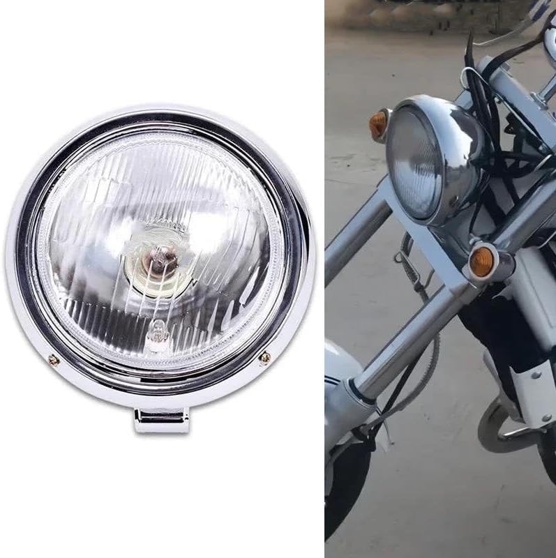 に適合する スポーツスター XL 883 1200 X48 用 バイク用ヘッドランプ ユニバーサルヘッドライト クローム ランニング