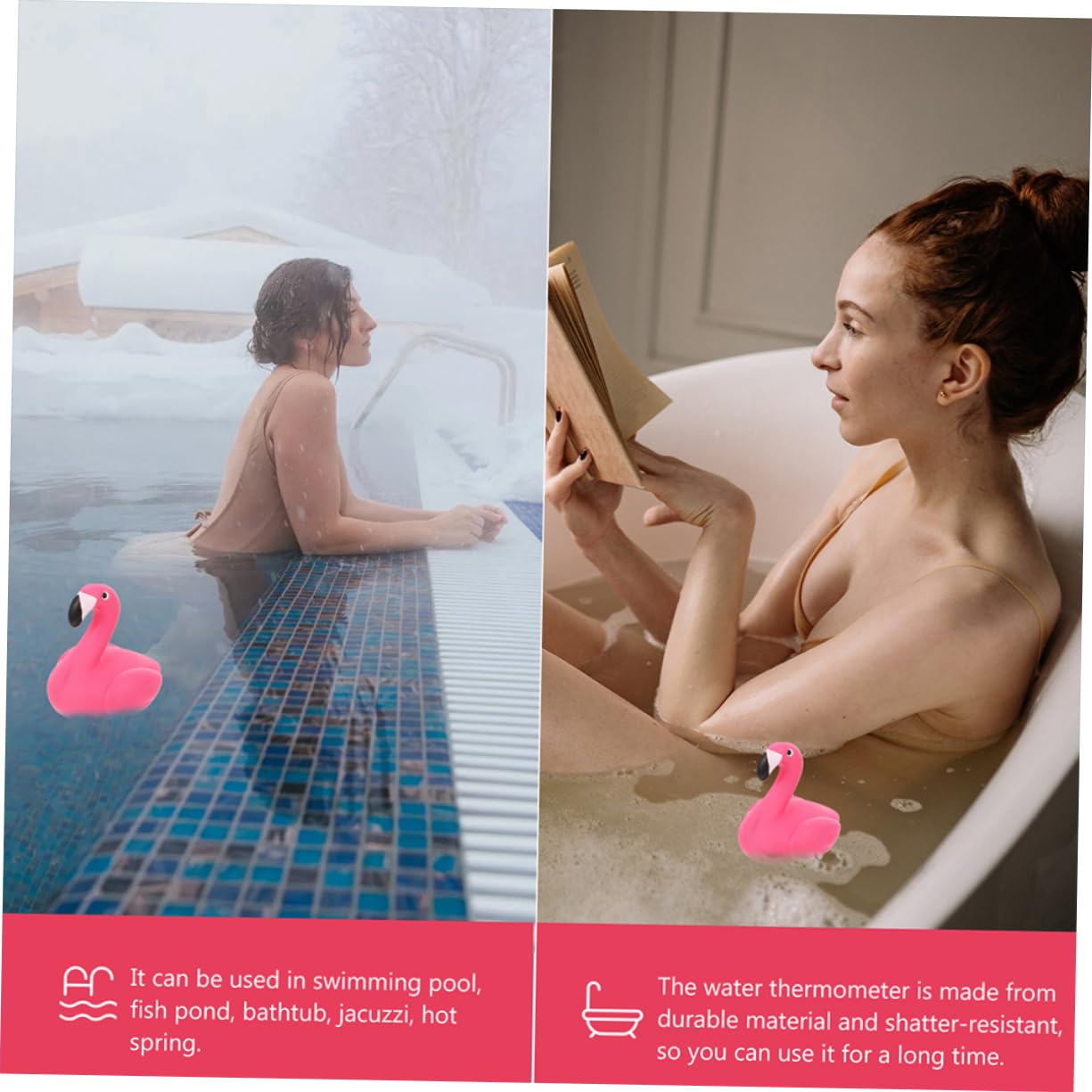 Termometro Acqua Forma Fenicottero Termometro Per Piscina Galleggiante Temperatura Della Piscina Stagno Vasca Da Bagno Spa Dell'acqua