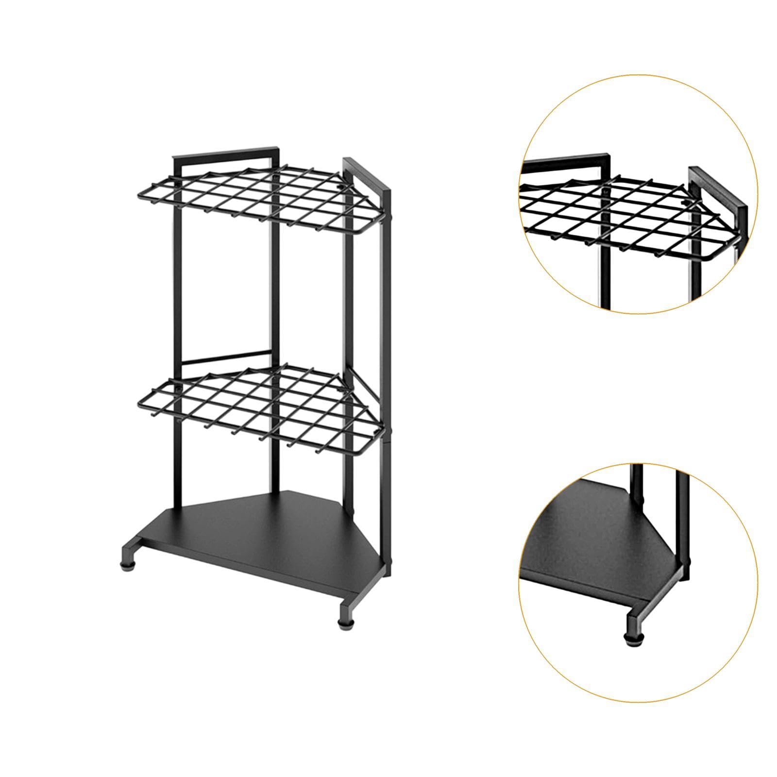 Soporte Metálico Para Herramientas De Jardín | soporte robusto, tres niveles, capacidad para herramientas largas, ideal para garaje