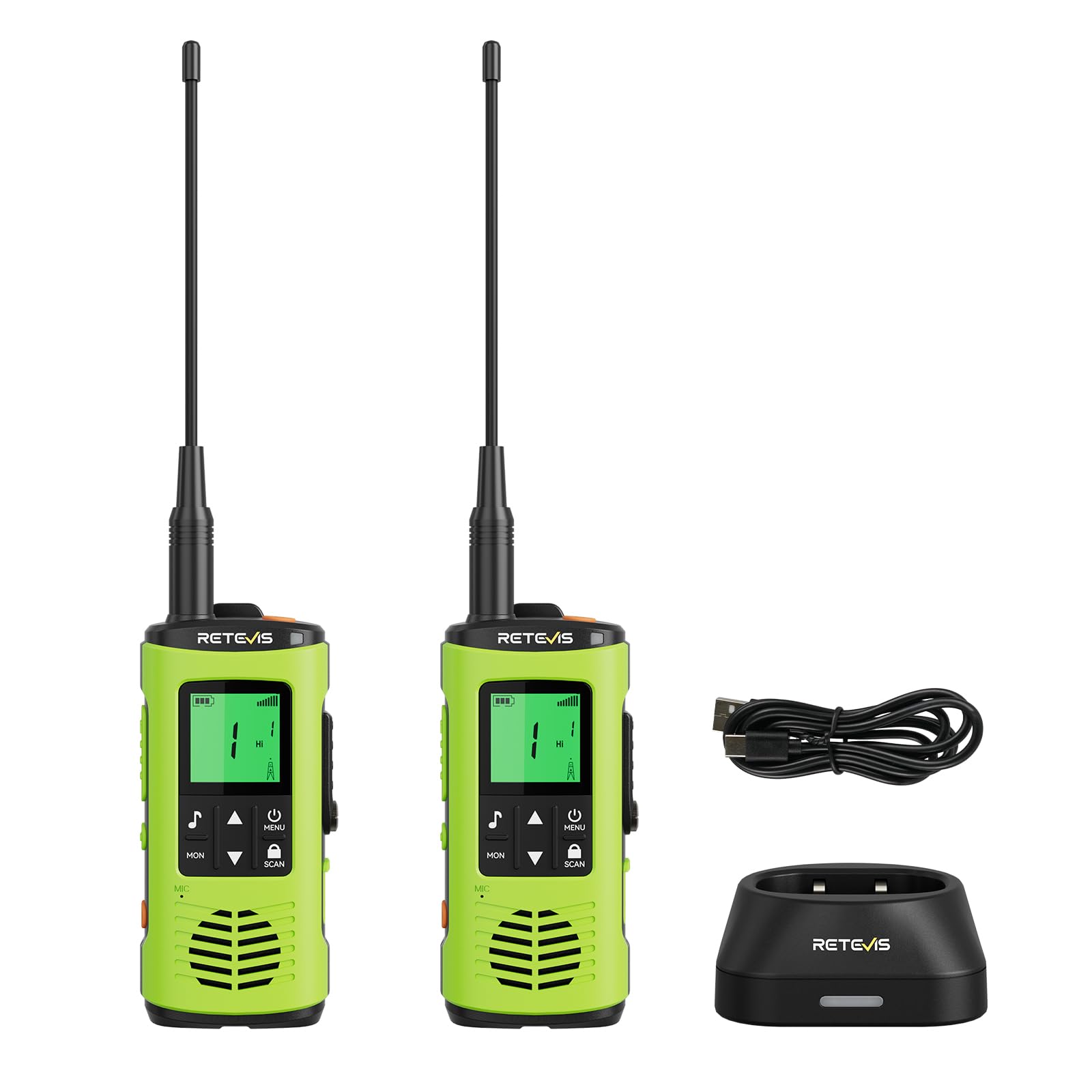 Retevis EZTalk 64S Walkie Talkie IP68 Impermeabile Ricaricabile Adulti Lungo Raggio Radio Bidirezionale (1 Paio)