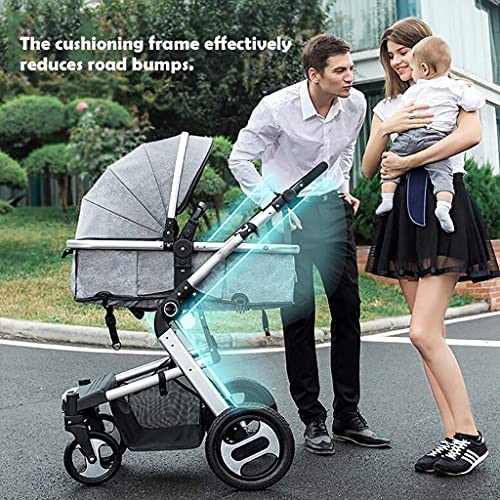 Baby kinderwagen voor pasgeborenen en peuters -3 in 1 kinderwagen Opvouwbare kinderwagen Anti-shock Springs High View… - Afbeelding 5