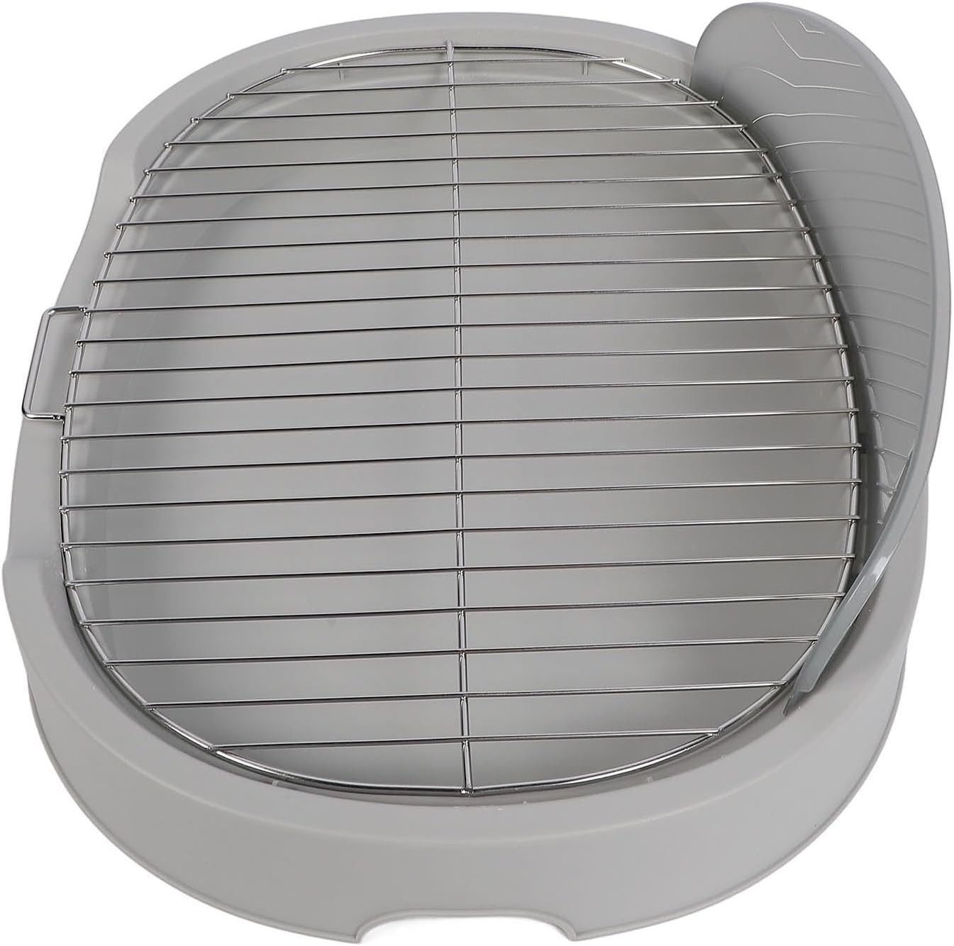 FILFEEL Dog Training Toilet with Guard, Portable Pee Pad Holder for Small and Medium Dogs, Easy Baffle Dog Litter Box (Grey)