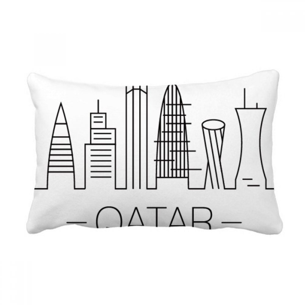 Coussin de voyage Qatar landmark multicolor pour decoration canape salon