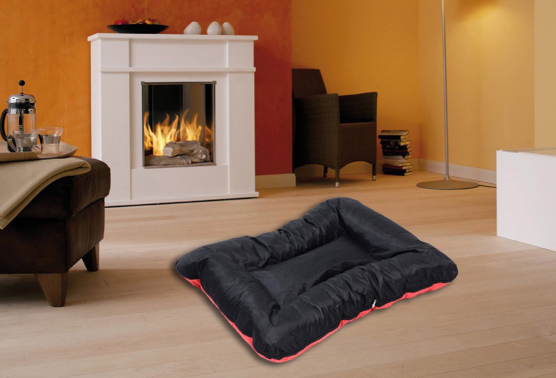 cuccia per cani con cuscino di qualità TÜV, per cani Bello M-XXXL in diversi colori (rosso-nero, L)