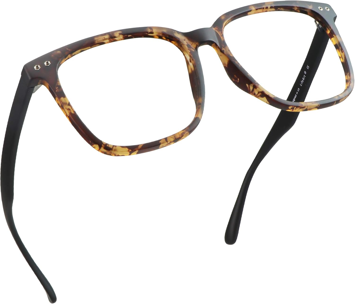 LifeArt Blue Light Blocking Glasses, Anti Eyestrain, Computer Reading Glasses, Gaming Glasses, TV Glasses for Women Men, Anti Glare (Tortoise, 4.75 Magnification)