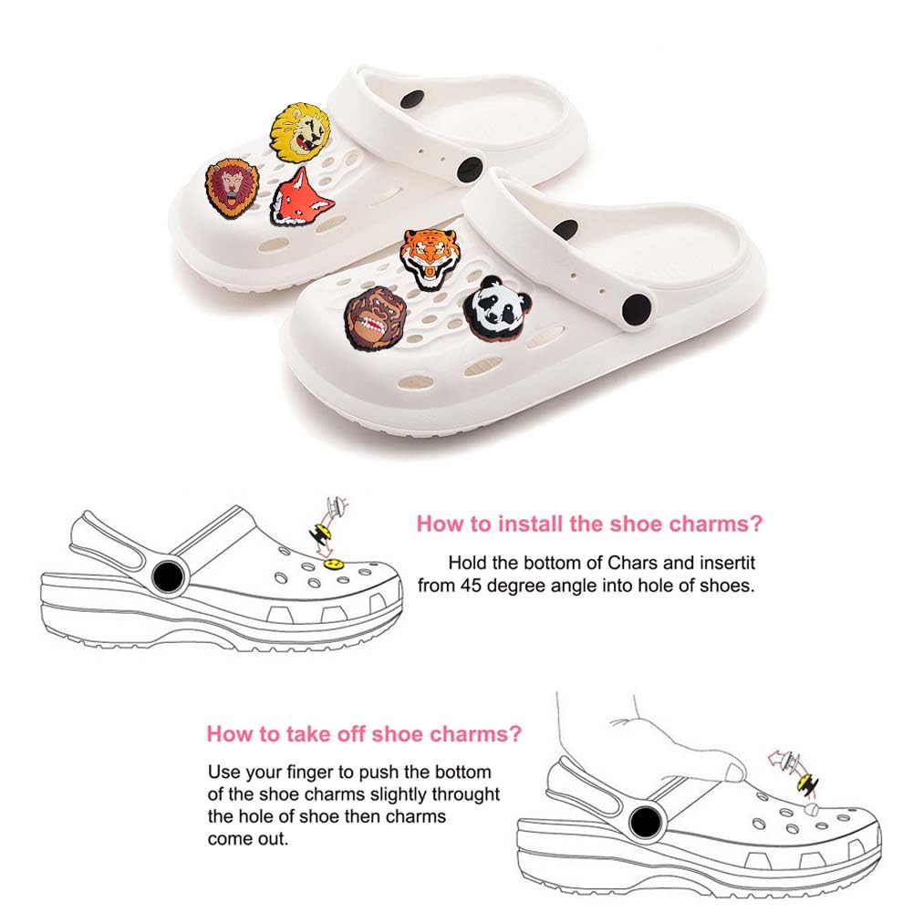 Animal Encantos del Zapato 30PCS Cute Cartoon Zapato Decoración Croc Charms para Niñas Mujeres Niños Adultos, Regalo para Fiesta de Cumpleaños