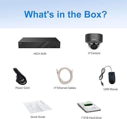 Miniatura 9 de Anpviz Sistema de cámara de seguridad PoE de 8 canales de 6 MP, cámara domo IP PoE con cable de 6 MP, color negro con detección inteligente de