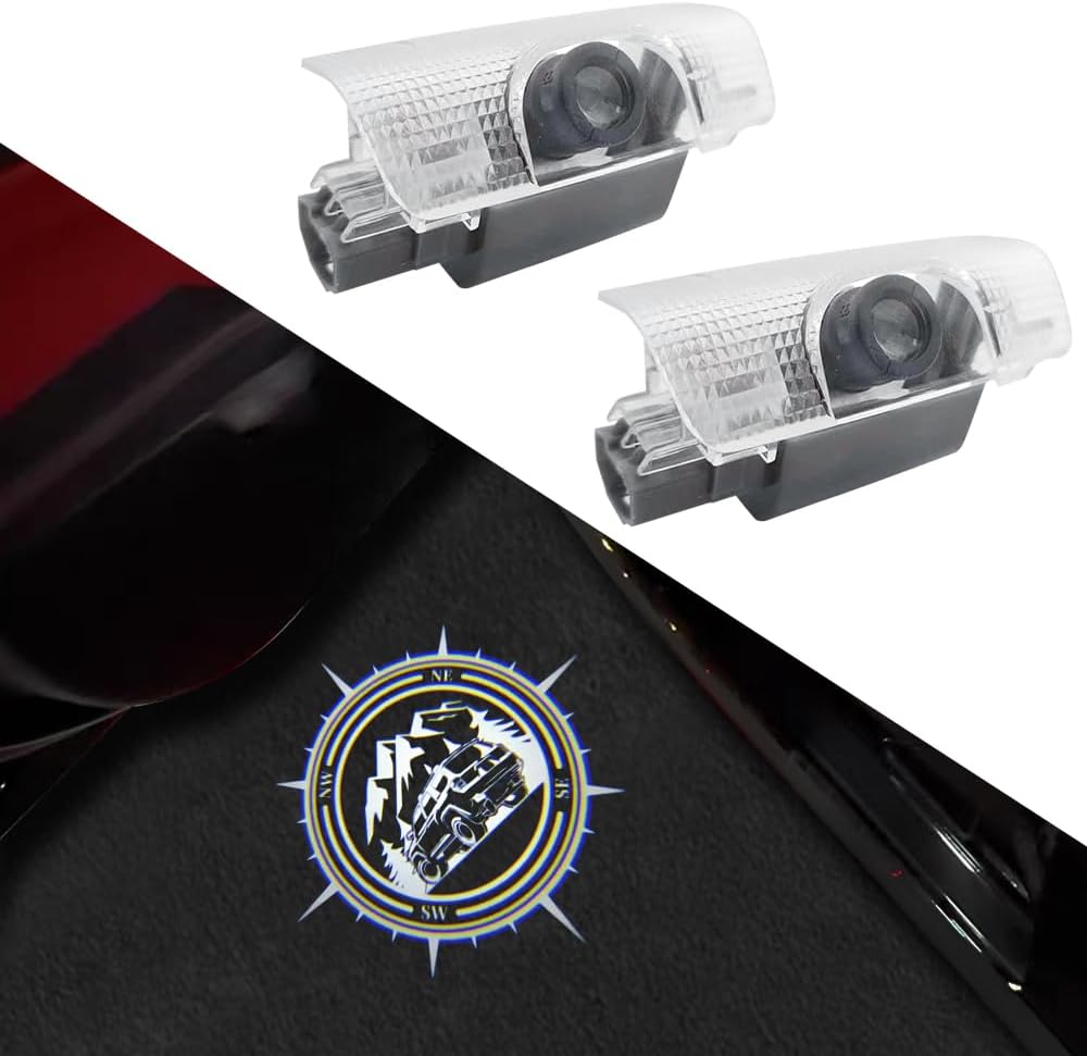 2 PCS LED Car Door Logo Lights Compatible for 4Runner 2010-present Courtesy Projector Laser Welcome Light Puddle Lamp Car Accessories (Second Hand, 4R 2010-present)