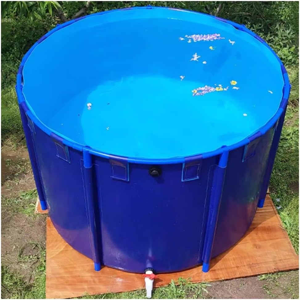 Durable Large Collapsible Pool 3.5x1m - Versatile Canvas Fish Pond for Koi Culture, Agricultural Irrigation, Outdoor Water Storage, and Gardening Solutions