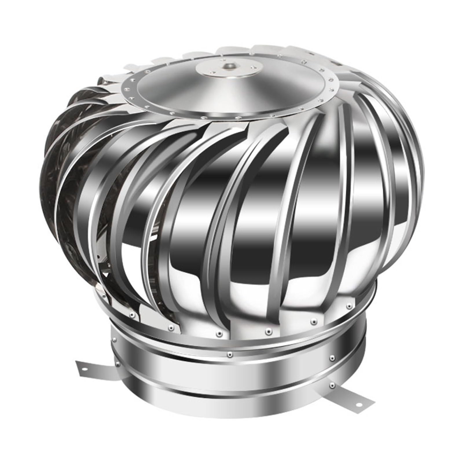 12-18-calowy wentylator dachowy z turbiną ze stali nierdzewnej, niezasilany wentylator wyciągowy na poddaszu, 1 szt.(13.8 in/350mm)
