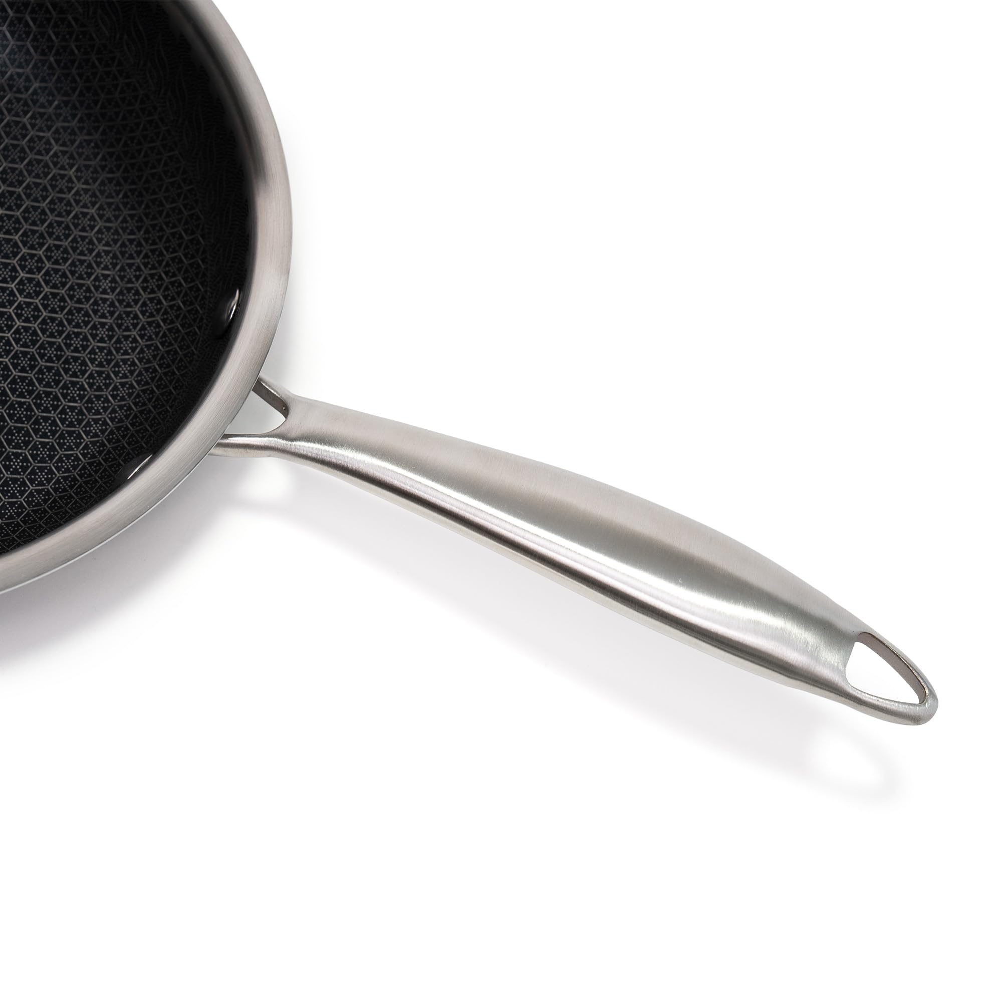 Batería de Cocina 5 Piezas Acero Inoxidable 18/10 Triply – 3 Ollas (16+20+24 cm) con Tapas de Vidrio + 2 Sartenes (20+24 cm) – Interior Panal Sin PFOA – Inducción y Horno