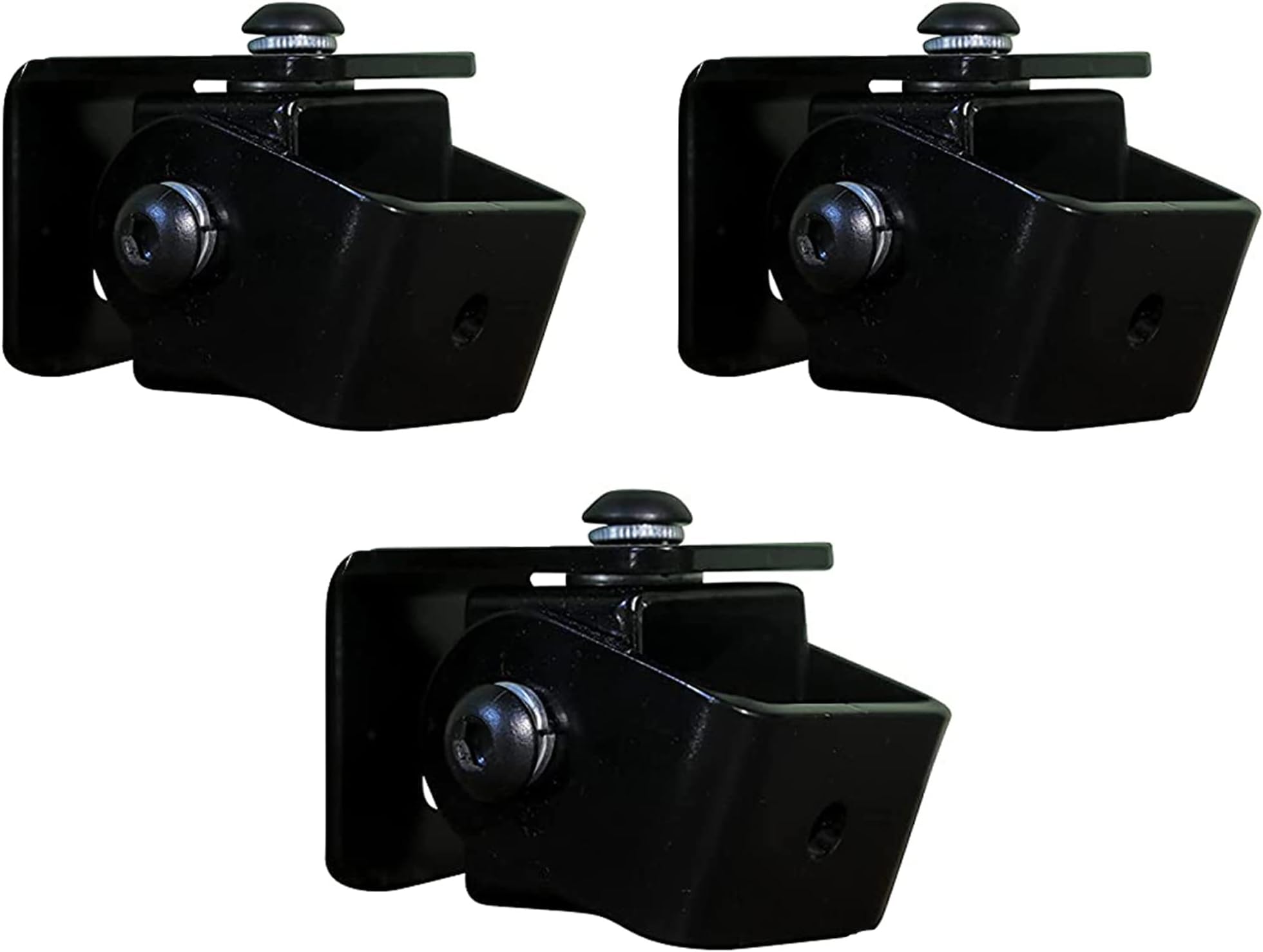 SWM- D2 - Speaker Wall Mount - Bracket 3 Nos for M4 / M5 / 1/4'' x 20UNC Thread Hole/Keyhole Speakers - with Flexible Positioning Angle (Pack of 3)