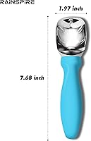Vista 2 de Rainspire Cuchara de helado de acero inoxidable con mango cómodo, cuchara para helado resistente, pala para helado, ideal para cucharas de helado