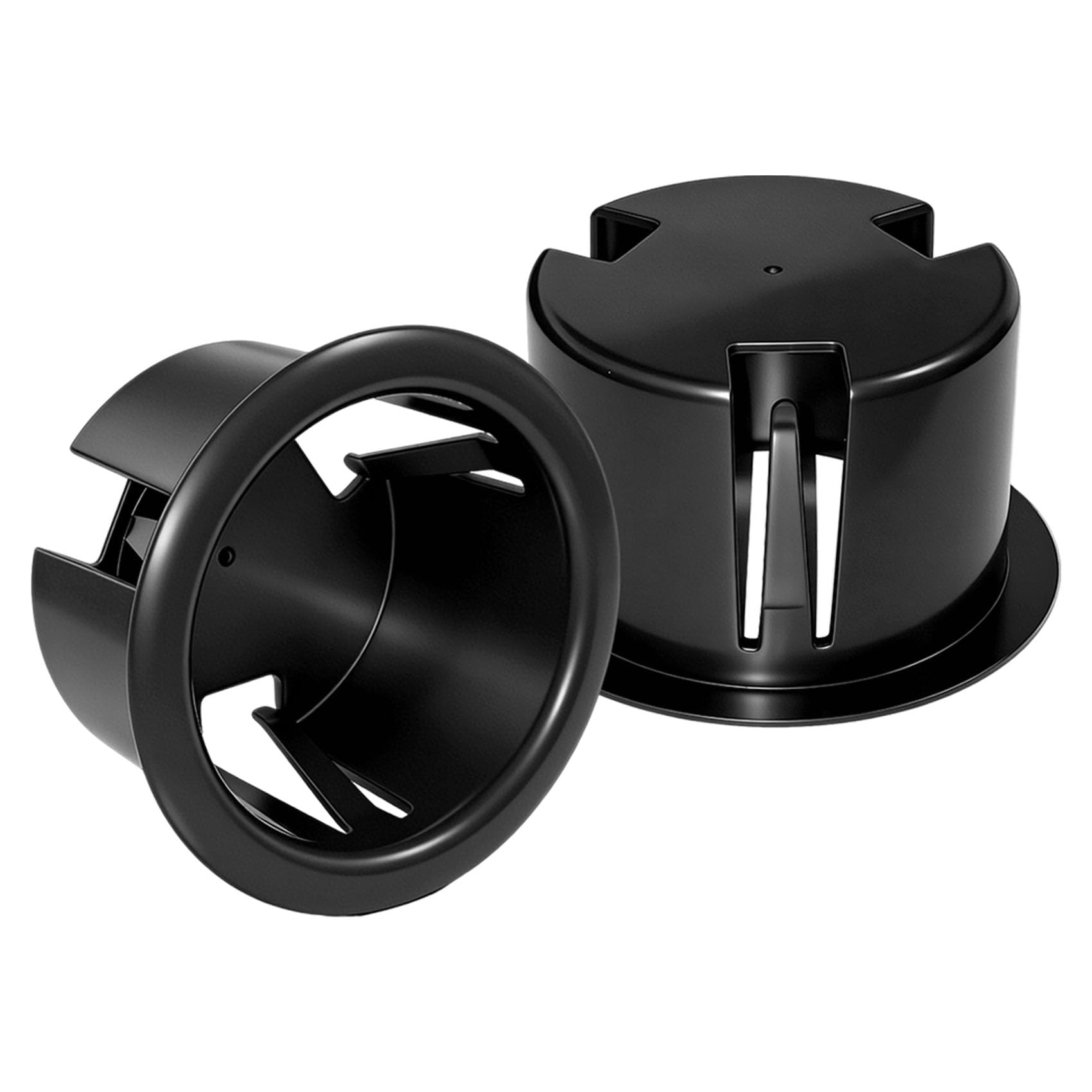 Photo 1 of 2-Pack Couch Cup Holder Replacement, Matte Black Anti-Rattle Sofa Cup Holder Insert, Universal Recessed Cup Holders for Couch, Recliner & Home Theater Seating, Drop-in Design