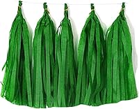 Vista 12 de Borlas de papel de seda con borlas de papel, guirnalda, bandera, decoración de mesa, para fiestas, bodas, cumpleaños, baby shower, enfermeras, Rojo