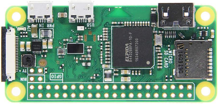 Raspberry Pi Zero W - WiFi/Bluetooth 4.1, Bluetooth Low Energy, HAT Compatible 40-pin Header, CSI Camera Connector, USRT, SPI, I2C