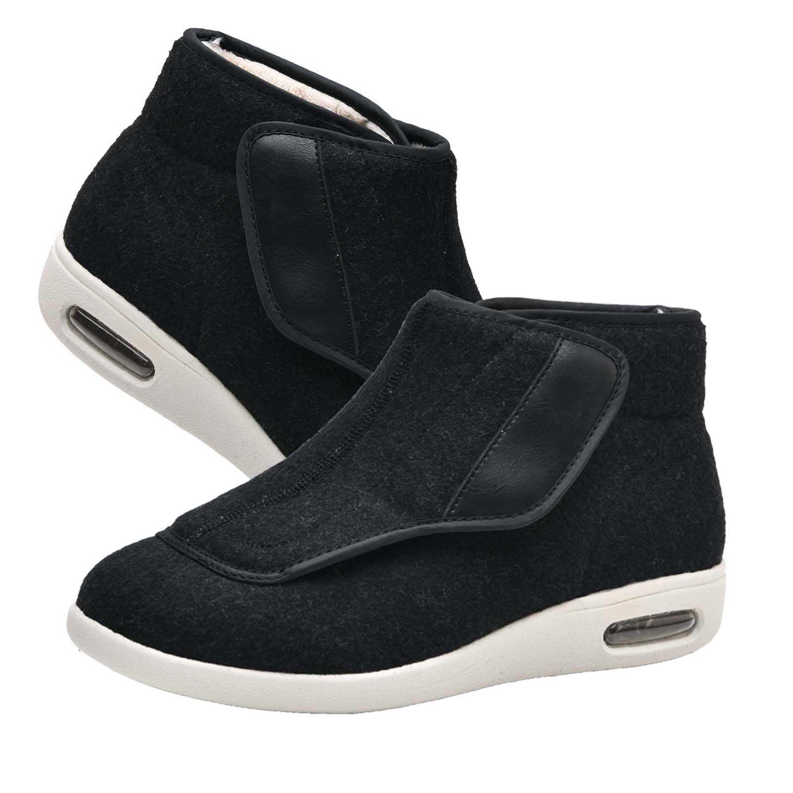 Mujer Zapatillas sanitarias Mujer Zapatos Mujer Invierno Zapatos de Mujer con Horma Ancha Zapatos de Mujer y Deportivas Antideslizantes Zapatillas con Camara de Aire,Negro,40.5 EU