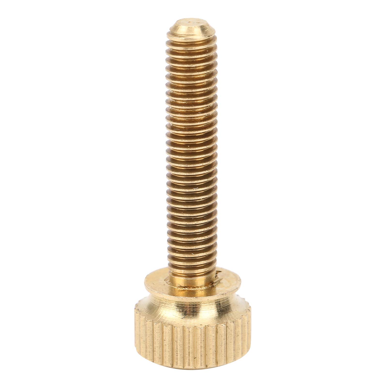 50 tornillos de pulgar planos moleteados, sujetadores antideslizantes de cobre puro con cabeza redonda M5, tornillos de torsión moleteados para uso industrial y de construcción, re (M5*25mm)