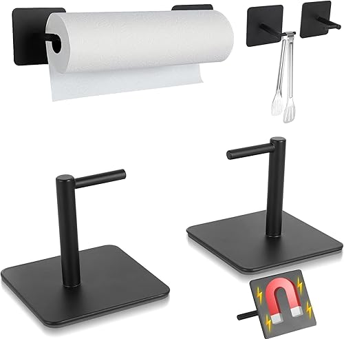 Soporte para toallas de papel, barra de torre de papel con soporte magnético fuerte, para cocina, refrigerador, parrilla, caja de herramientas,