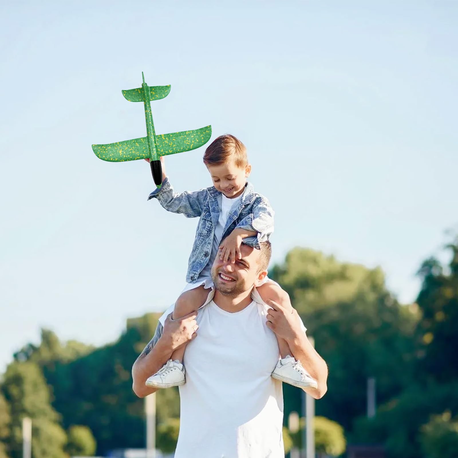 Maxentico Giochi da Esterno per Bambini, Polistirolo da Lanciare Aeroplano, Aereo di Giocattolo in Schiuma, Bambino 6 Anni Maschio All'Aperto Aliante Aerei Giocattoli(4Pcs), Giochi Giardino Esterno