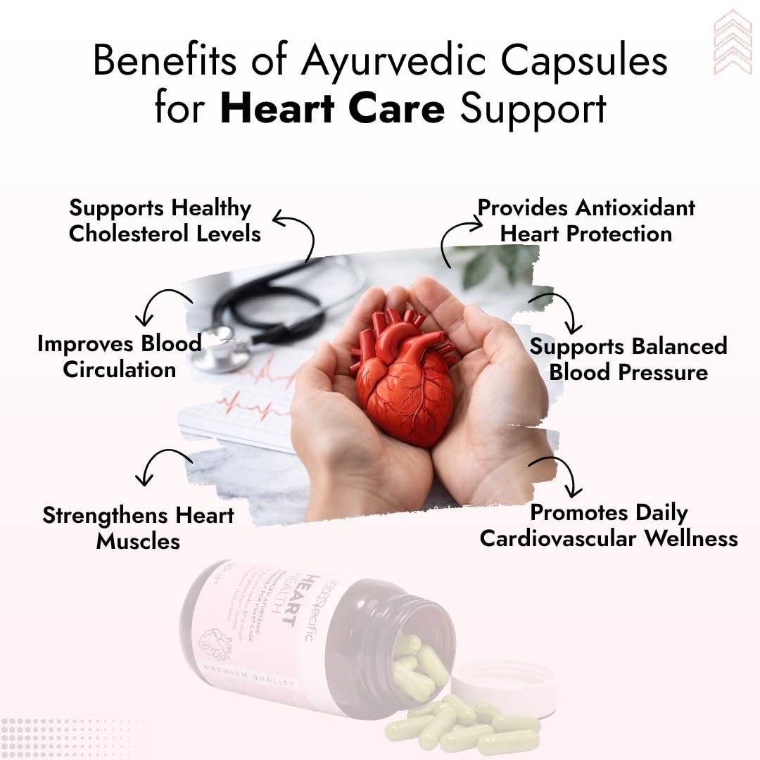 Heart Care Ayurvedic Medicine (Lab-Tested) | Advanced Ayurvedic Formula for Heart Care Supplement | Supports Cardiovascular Health, Blood Circulation, Cholesterol Balance & Daily Wellness | Premium Quaility Extracts Used for Best Results — Amazon image 3