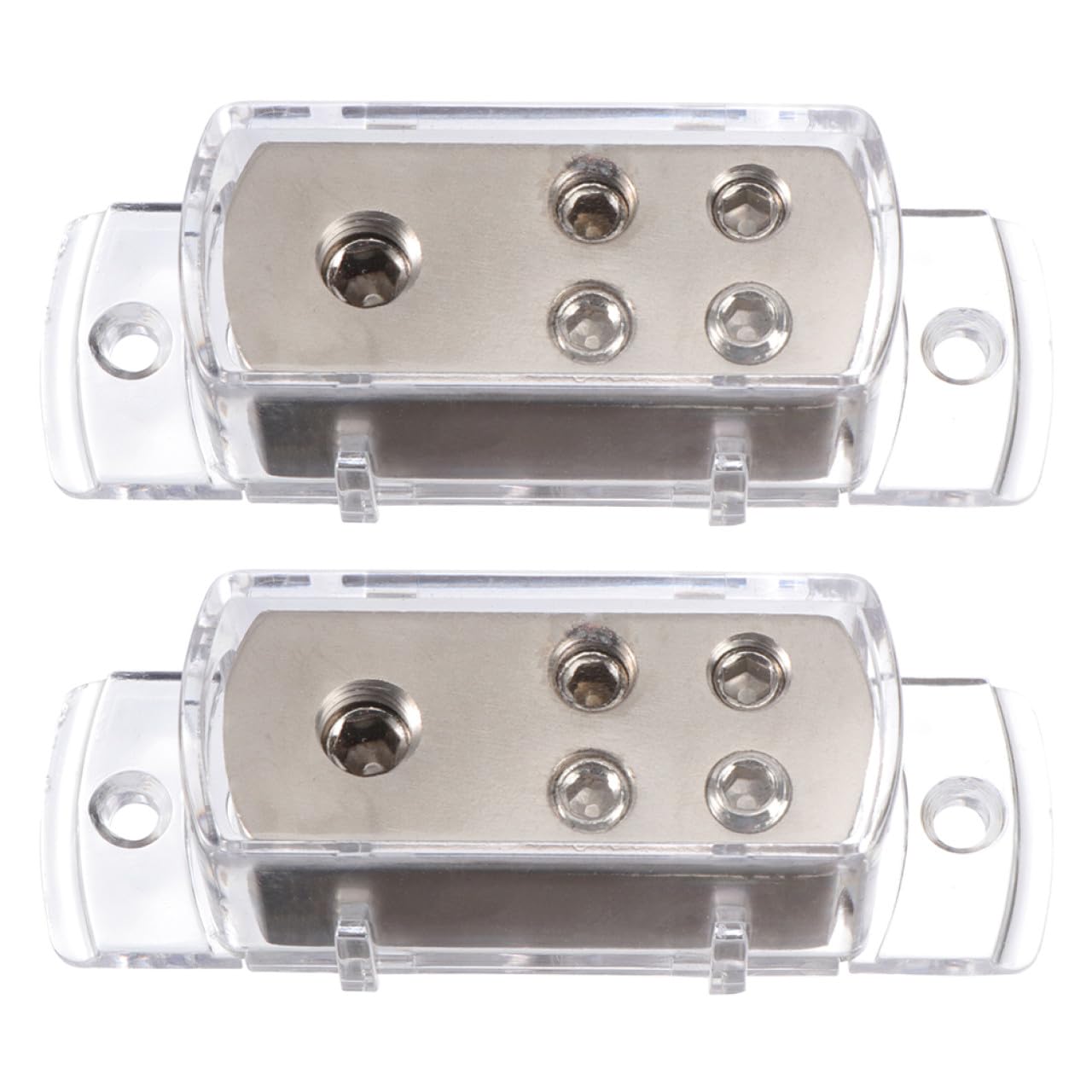 Bloque de distribución de energía de 4 vías VILLCASE para audio de coche en latón