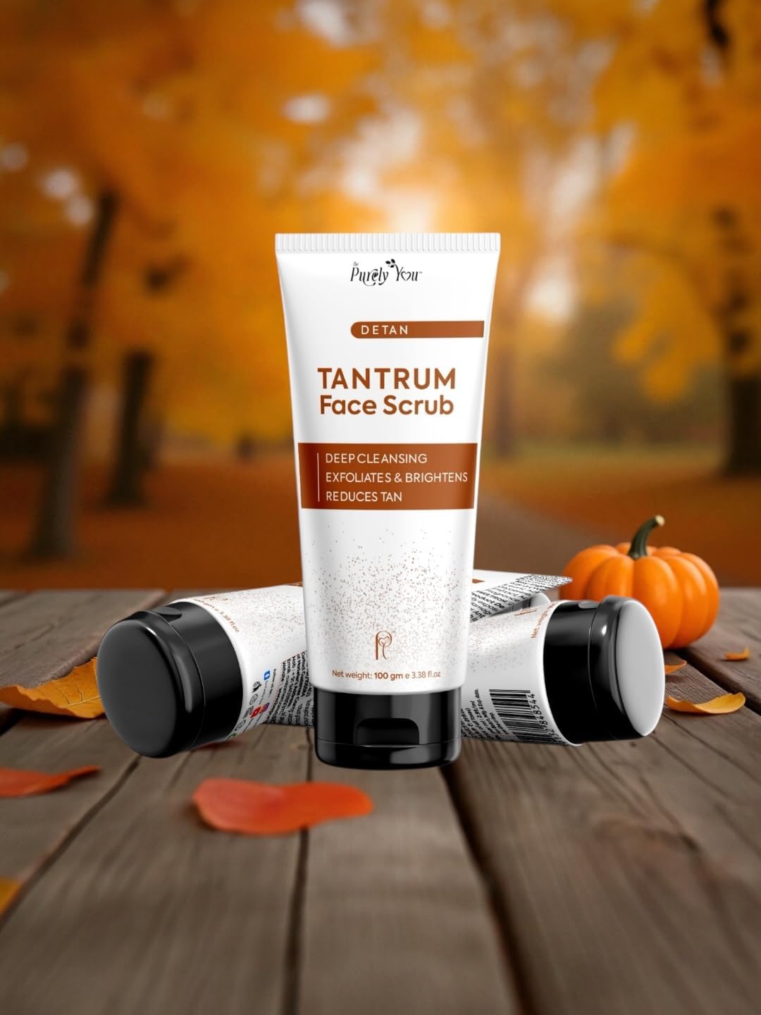 De-Tan Face Scrub | Walnut Shell Powder | Lime & Camphor Oil | Clove Oil | 100gm