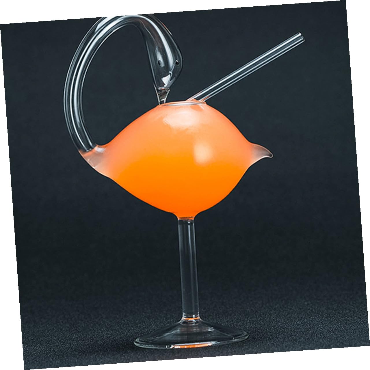NUOBESTY 2 Copas de Cóctel de Vidrio en Forma de Cisne para Uso Diario, Capacidad de 178ml y Diseño Cómodo para Beber
