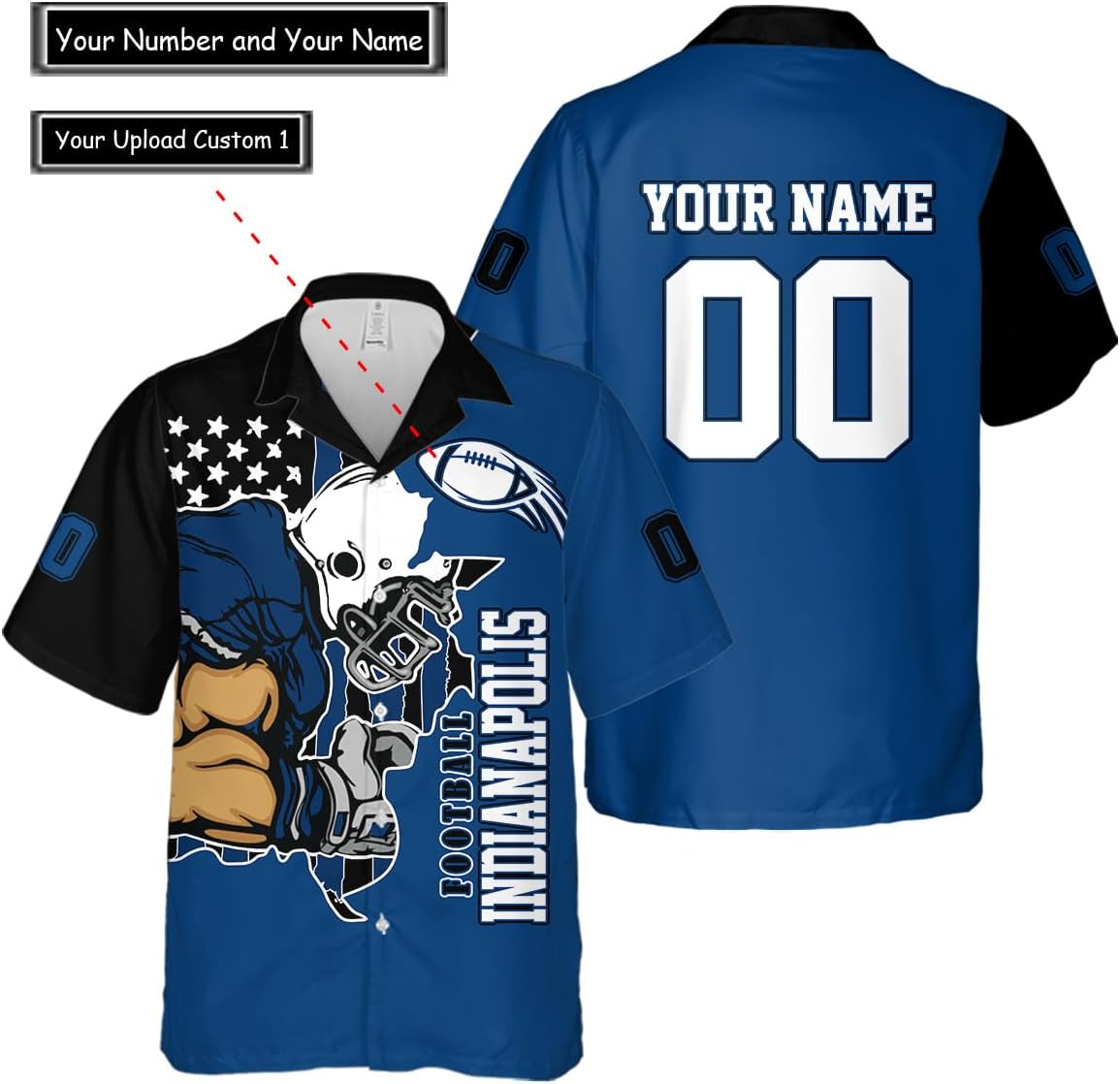 Discover Personalized Indianapolis Football Team Colts Hawaiian Shirts for Men, Gift for Fan