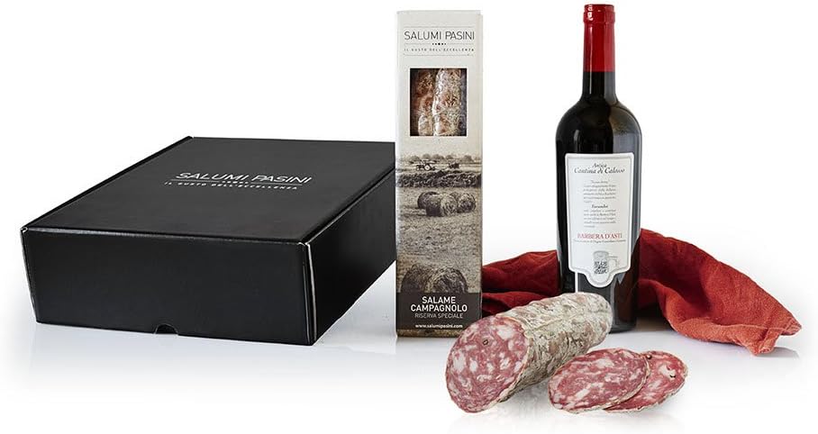 "Tour del Piemonte" Salumi Pasini® Gift Box | Gastronomic Gift Basket with Traditional Italian Products | In Elegant Gift Box