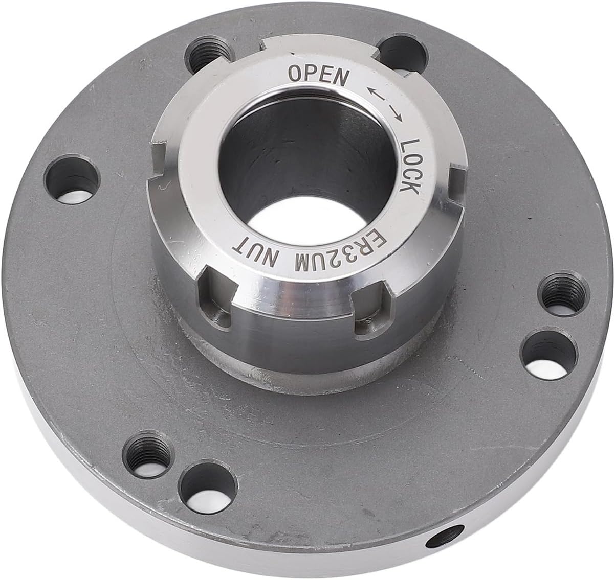 ER32 Collet Fixture 100mm Dia Flange Frosted CNC Lathe Milling Machine Router Parts Accessories