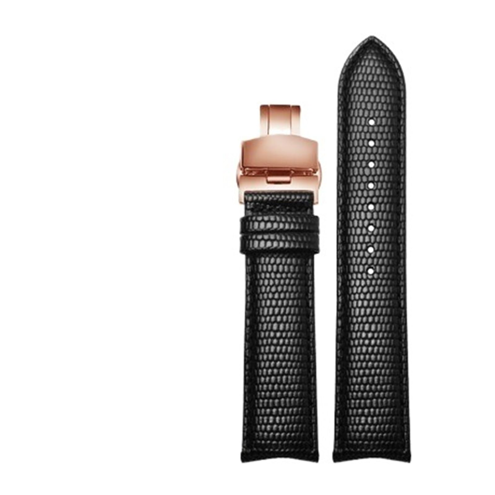 Genérico NASUNJIA Correa De Reloj De Cuero Genuino Con Extremo Curvo De 20 Mm, 21 Mm Y 22 Mm For Hombre.