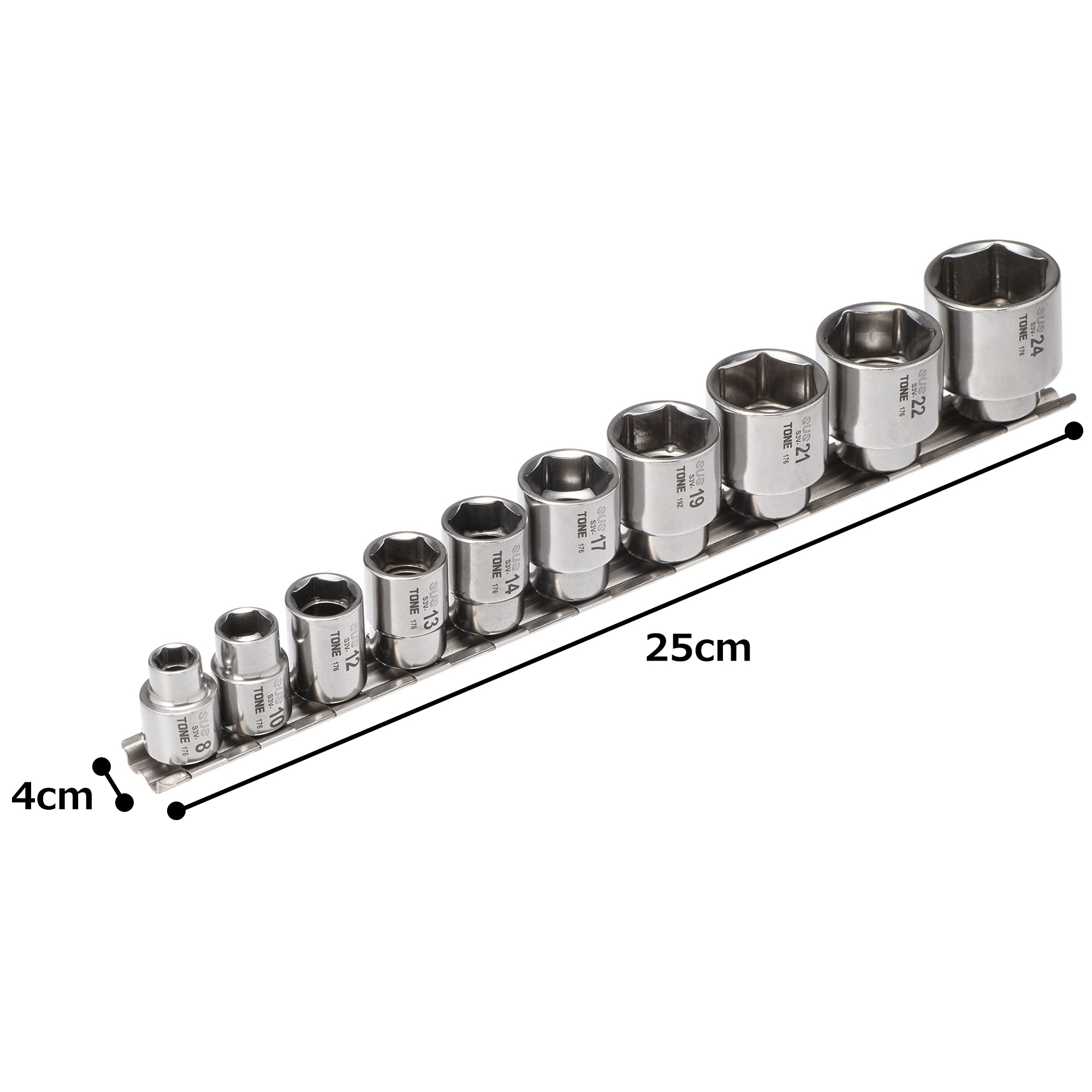 Amazon.co.jp: トネ(TONE) SUSソケットセット(6角・ホルダー付) SHS310 