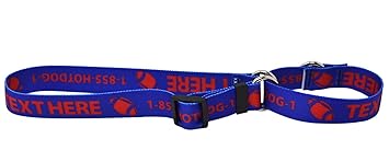 Custom Personalized Martingale Dog Collar, Royal Blue, Medium