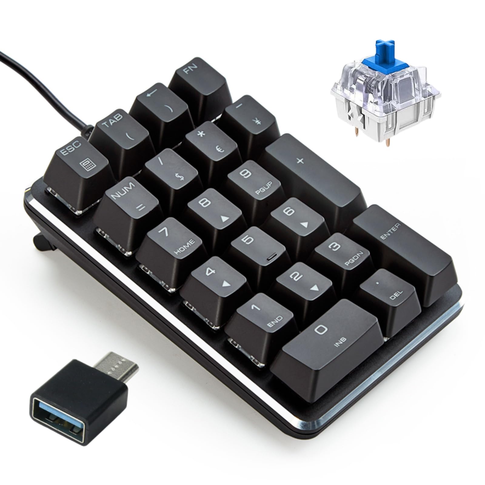 カスタムキーボード USB接続 青軸 黄軸 51ZASQLA58L.jpg
