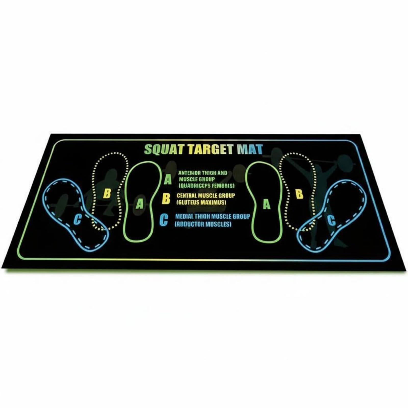 Rubber Backing Squat Stance Mat Anti-Slip Training Slim-Design Fitness Gear, 121Jsdd-6 | Mats & Non-Slip Towels Yoga Pilates Running Sporting-image-2