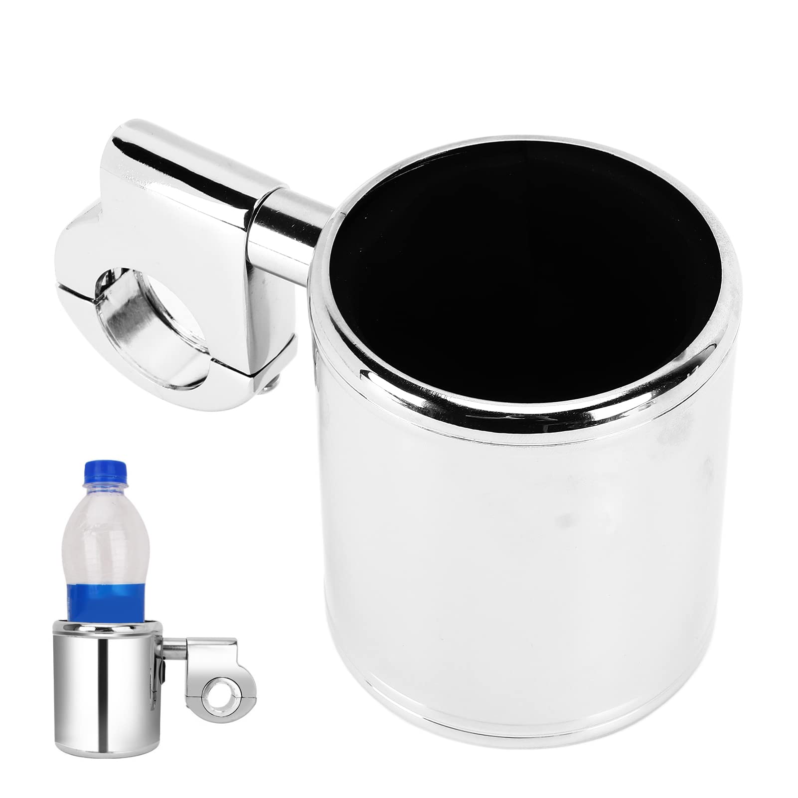 EBTOOLS, portavasos para manillar de motocicleta, soporte cromado ajustable para botella de agua y bebidas para motocicleta, portavasos Universal para manillar de 22-32mm