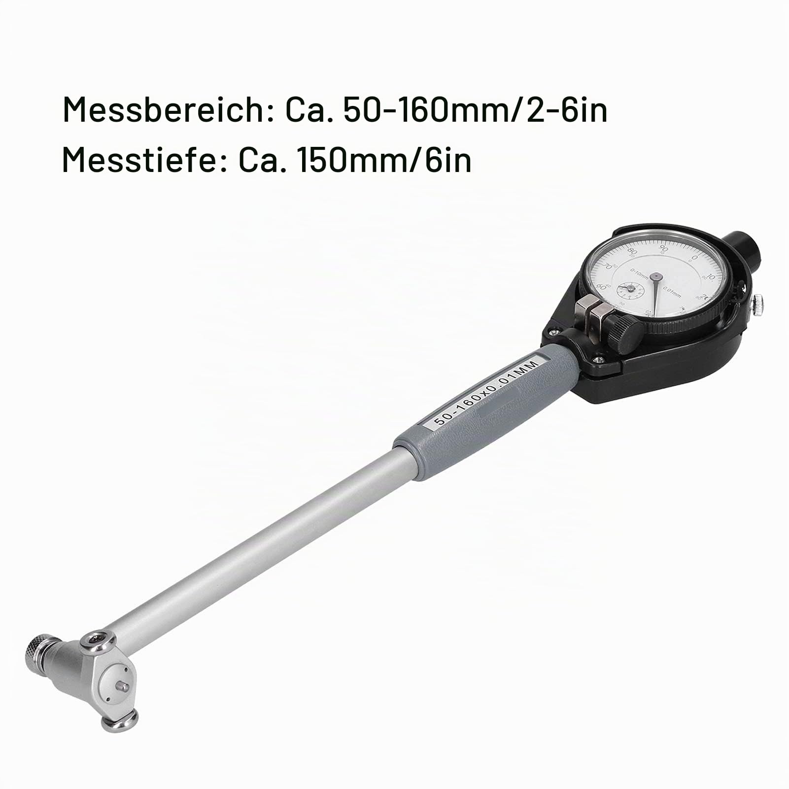 Zylinder-Messgerät, professionelles Messuhr-Set, 0,01 mm Genauigkeit, Aluminiumlegierung, Zylinder-Messwerkzeug mit Messuhr