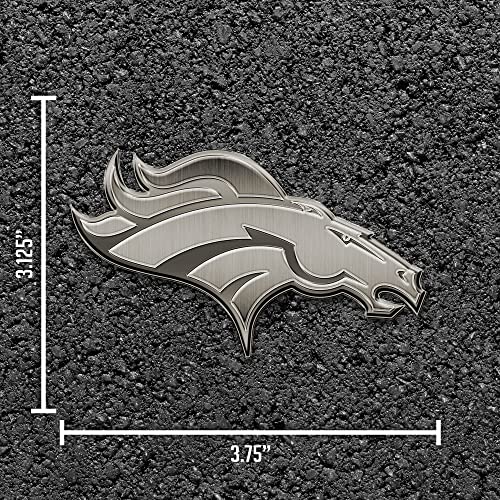 Image of Rico Industries NFL Football Standard Oval Antique Nickel Auto Emblem for Car /Truck /SUV