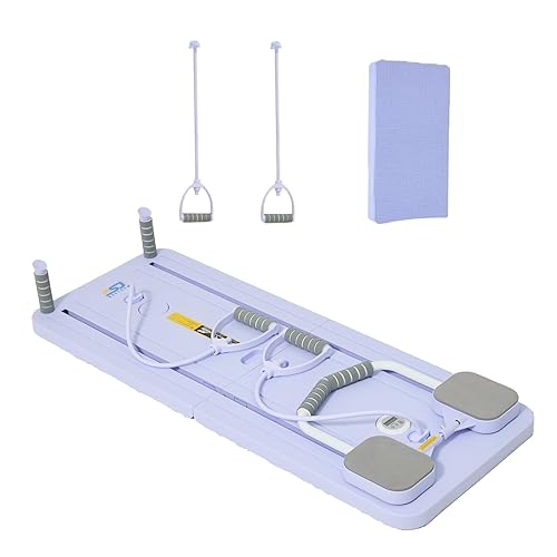 Pilates Board, Multifunctional Abdominal Board, 5 in 1 Pilates Sliding Board,Portable Home Gym, Strength Training Equipment