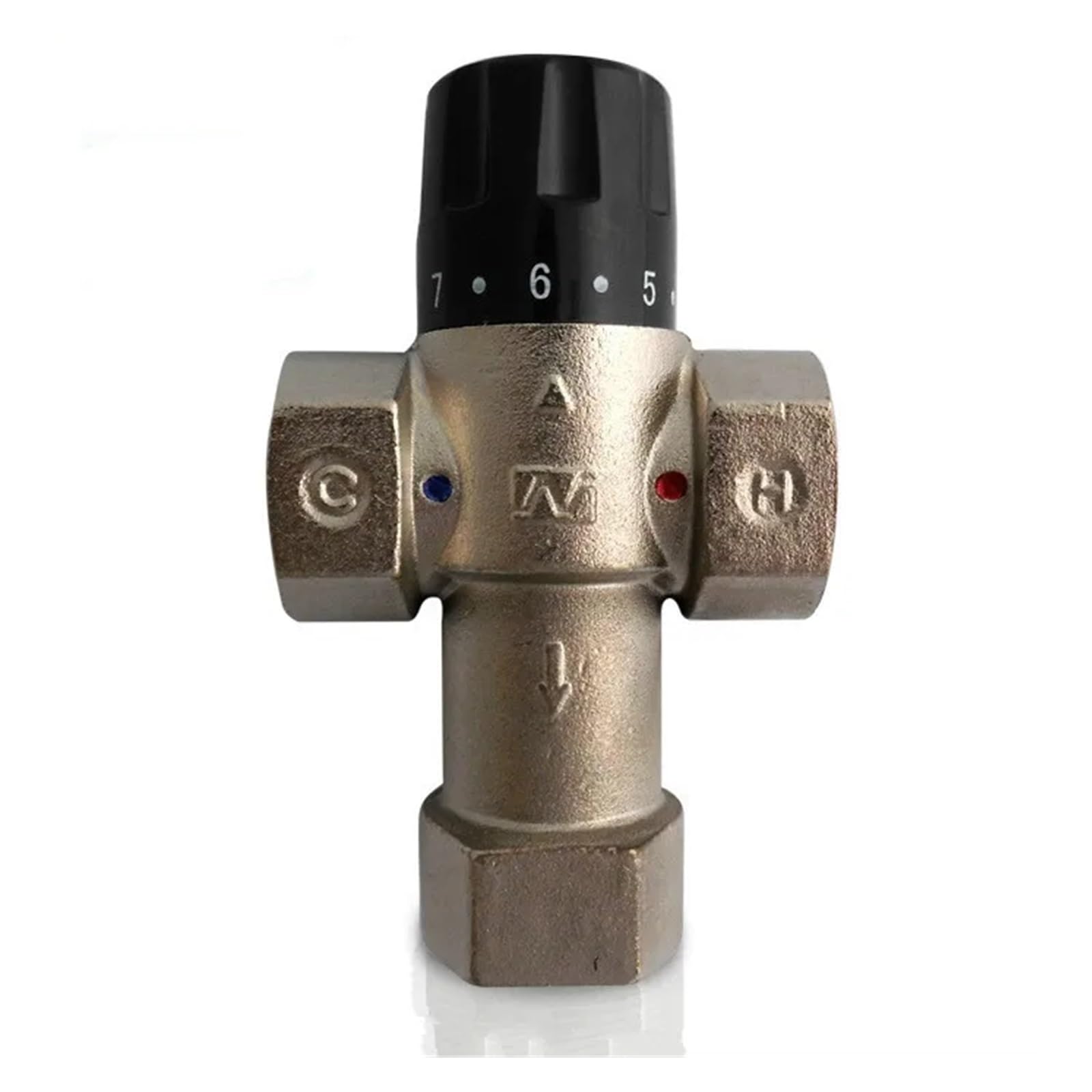CHULKJFX 1" DN25 Solar Energy Shower Mixer Thermostatic Valve Automatic Mixing Brass Valve
