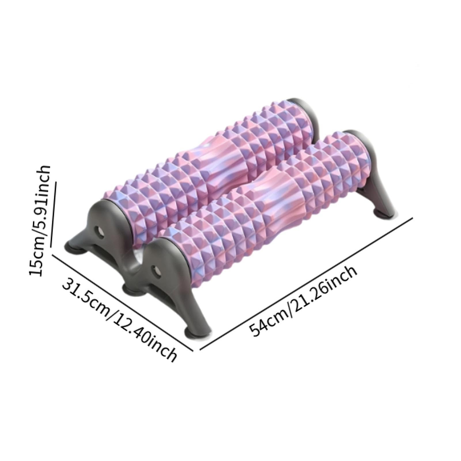 Rodillo de Fitness Pilates Column Foam Roller para Masaje Muscular Profundo Y Entrenamiento del Equilibrio Corporal con Material EVA Sólido, Vistoso