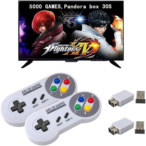 Miniatura 5 de Controlador de juego inalámbrico 2X 2.4G para SNES, controlador de joystick con receptor inalámbrico USB compatible con sistemas operativos