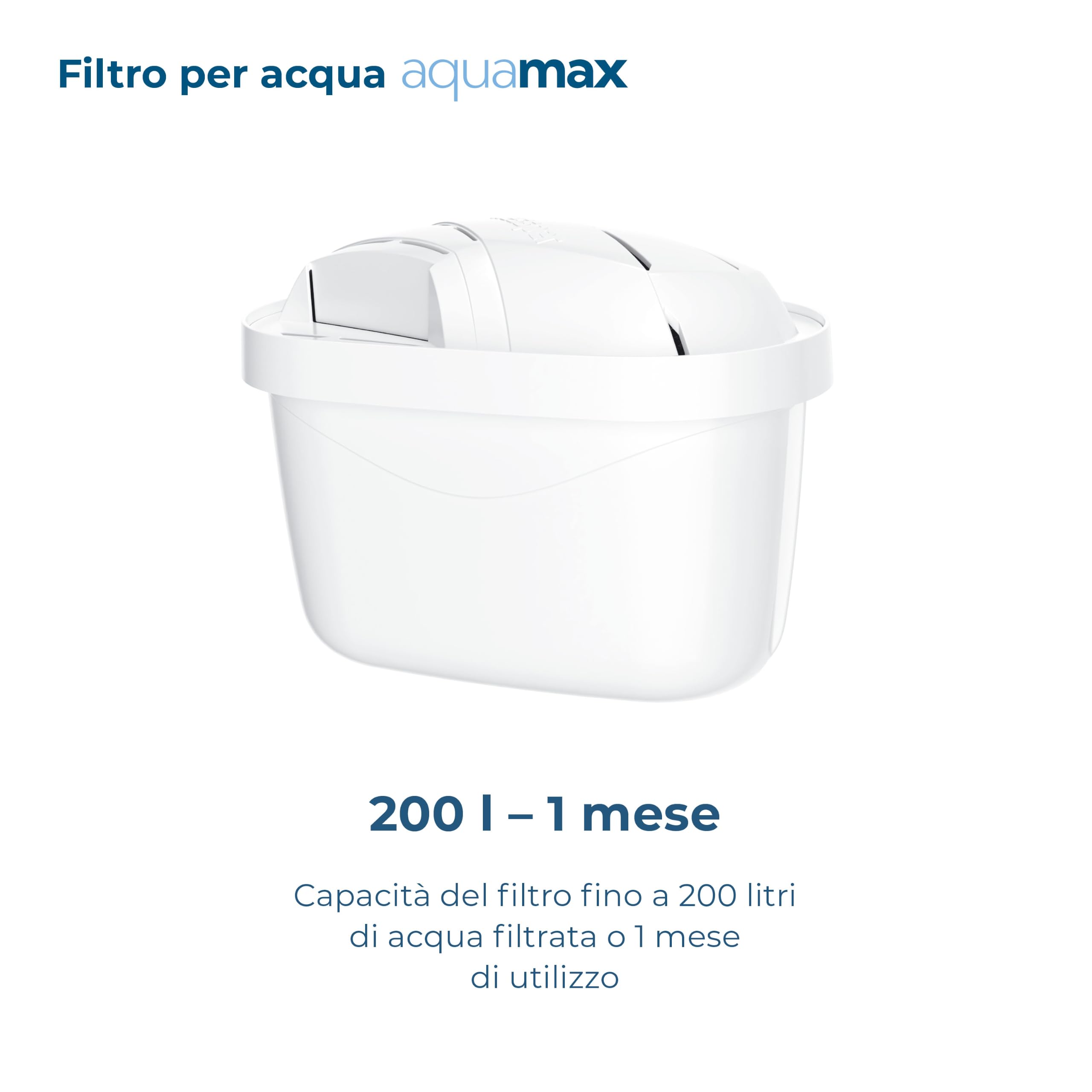 Wessper caraffa filtrante vetro 3 litri, set brocca e 5 filtro - Bianco