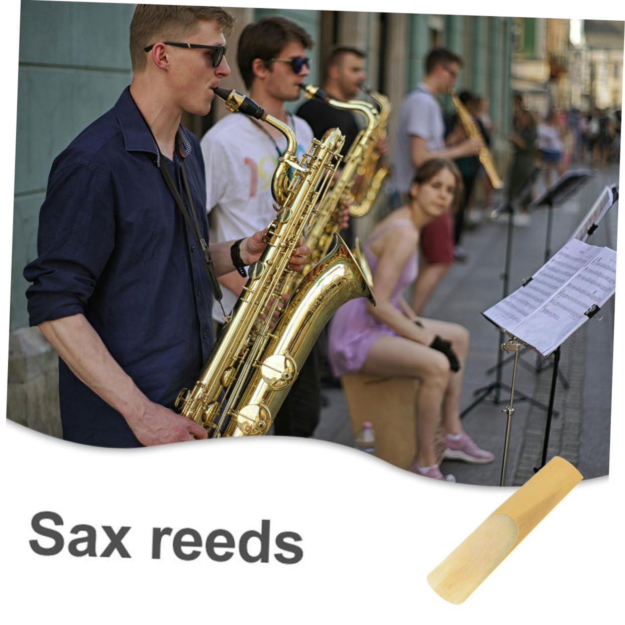 ibasenice 100pièces Anches De Saxophone Ténor Pour Saxophone Rechange De Qualité Pour Musiciens